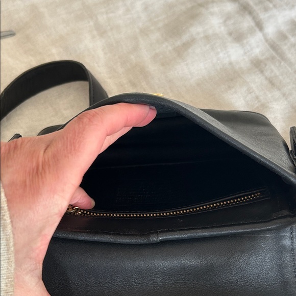 90s Vintage Coach Equestrian Small Flap Bag Style no 9801 Black - Picture 8 of 11